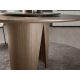 Mese dining - Masa rotunda cu blat central pivotant design LUX Walnut 150cm