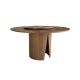 Mese dining - Masa rotunda cu blat central pivotant design LUX Walnut 150cm