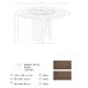 Mese dining - Masa rotunda cu blat central pivotant design LUX Walnut 150cm