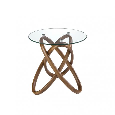 Masute Living - Masuta auxiliara design modern Walnut Round Corner