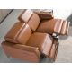 Canapele - Canapea 3 locuri eleganta, design LUX cu functia relax Cowhide brown leather