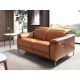 Canapele - Canapea 2 locuri eleganta, design LUX cu functia relax Cowhide brown leather