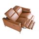 Canapele - Canapea 2 locuri eleganta, design LUX cu functia relax Cowhide brown leather