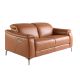 Canapele - Canapea 2 locuri eleganta, design LUX cu functia relax Cowhide brown leather