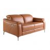Canapea 2 locuri eleganta, design LUX cu functia relax Cowhide brown leather
