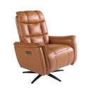 Fotoliu design LUX cu functia relax Cowhide brown leather