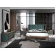 Paturi - Pat dublu design LUX Dark green 180x200cm