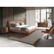 Paturi - Pat dublu tapitat design LUX Brown 180x200cm