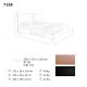 Paturi - Pat dublu tapitat design LUX Brown 180x200cm
