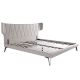 Paturi - Pat dublu tapitat design LUX Light grey 180x200cm