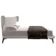 Paturi - Pat dublu tapitat design LUX Light grey 180x200cm
