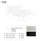 Paturi - Pat dublu tapitat design LUX Light grey 180x200cm
