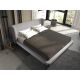 Paturi - Pat dublu tapitat design LUX Light grey 180x200cm