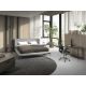 Paturi - Pat dublu tapitat design LUX Light grey 180x200cm