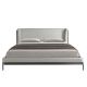 Paturi - Pat dublu tapitat design LUX Light grey 180x200cm