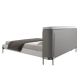 Paturi - Pat dublu tapitat design LUX Light grey 180x200cm