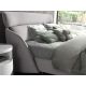 Paturi - Pat dublu tapitat design LUX Light grey 180x200cm