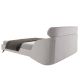 Paturi - Pat dublu tapitat design LUX Light grey 180x200cm