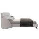 Paturi - Pat dublu tapitat design LUX Light grey 180x200cm