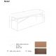 Banchete-Tabureti - Bancheta tapitata design LUX Brown 130x40cm