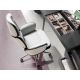 Scaune Birou cu role - Scaun de birou pivotant design modern Gris-White