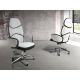 Scaune Birou cu role - Scaun de birou pivotant design modern Gris-White