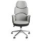 Scaune Birou cu role - Scaun de birou pivotant design modern Gris-White