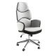 Scaune Birou cu role - Scaun de birou pivotant design modern Gris-White