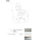 Scaune Birou cu role - Scaun de birou pivotant design modern Gris-White