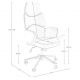 Scaune Birou cu role - Scaun de birou pivotant design modern Gris-White