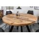 Mese dining - Masa rotunda design industrial Iron Craft mango natur, 120cm