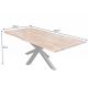 Mese dining - Masa design industrial Mammut 200cm Shesham