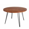 Masa rotunda design industrial vintage Scorpion 120cm, salcam natur