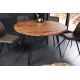 Mese dining - Masa rotunda design industrial vintage Scorpion 120cm, salcam natur