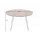 Mese dining - Masa rotunda design industrial vintage Scorpion 120cm, salcam natur