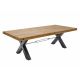 Masa design industrial Thor 200cm Pin maro vintage