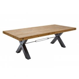 Masa design industrial Thor 200cm Pin maro vintage