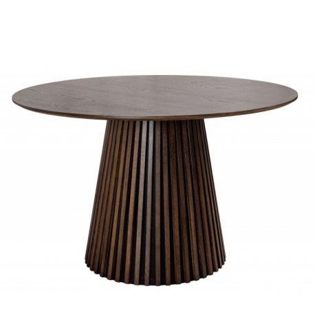 Mese dining - Masa rotunda Valhalla Wood 120cm, stejar inchis