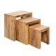 Set de 3 masute Makassar Mango natur