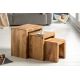 Masute Living - Set de 3 masute Makassar Mango natur