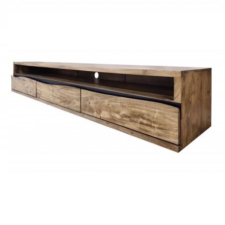 Comode - Comoda TV suspendata din lemn de salcam design industrial Mammut 160cm