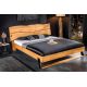 Paturi - Pat din lemn design industrial vintage Amazonas 180x200cm