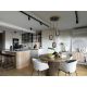 Pendule, Lustre suspendate - Lustra cu 3 pendule LED design modern Micron negru/auriu