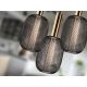 Pendule, Lustre suspendate - Lustra cu 3 pendule LED design modern Micron negru/auriu