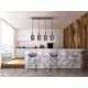 Pendule, Lustre suspendate - Lustra cu 4 pendule LED design modern Micron negru/auriu