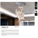 Candelabre, Lustre - Lustra LED dimabila cu telecomanda design exclusivist 50cm Velos II crom