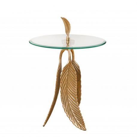 Masute Living - Masuta auxiliara design unicat Faether 65cm gold