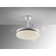 Lustre cu ventilator - Lustra LED cu Ventilator si telecomanda, lame retractabile Vento alb/bronz