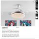 Lustre cu ventilator - Lustra LED cu Ventilator si telecomanda, lame retractabile Vento alb/bronz