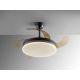 Lustre cu ventilator - Lustra LED cu Ventilator si telecomanda, lame retractabile Vento negru/bronz